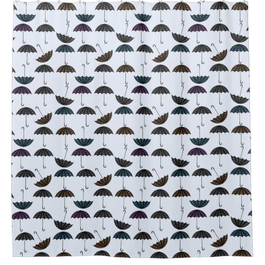Graphic Umbrella Pattern Douchegordijn (Voorkant)
