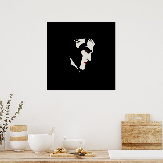 Graphic Vampire illustration Poster (Keuken)