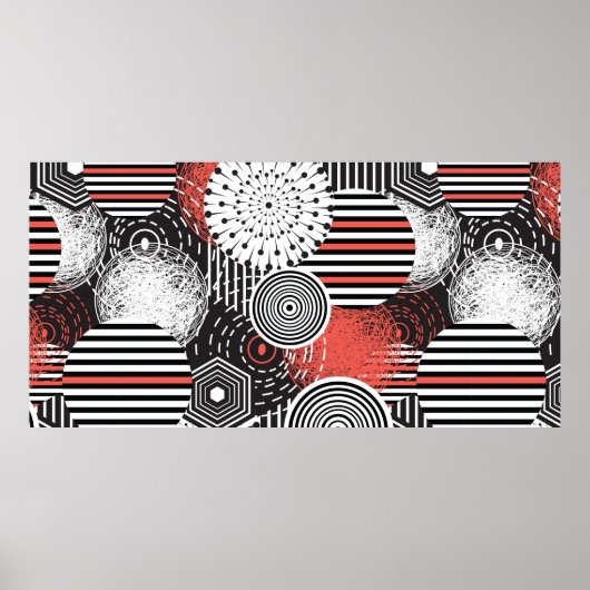 Graphic vintage and Illustration with abstract ele Poster (Voorkant)