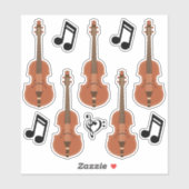 Graphic Violins en notities Sticker (Vel)