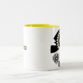 Graphic Virgo Flowers Sun Tweekleurige Koffiemok (Center)