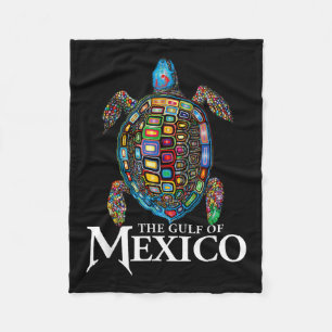 Graphic Zee Turtle Golf of Mexico nooit vergeten Fleece Deken