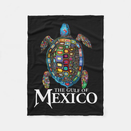 Graphic Zee Turtle Golf of Mexico nooit vergeten Fleece Deken (Voorkant)