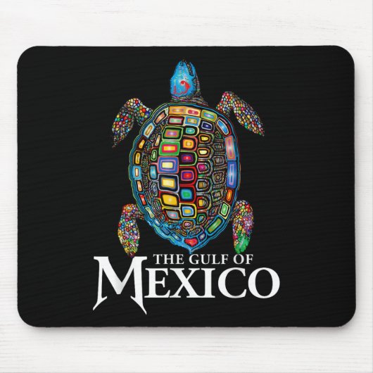 Graphic Zee Turtle Golf of Mexico nooit vergeten Muismat (Voorkant)