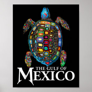 Graphic Zee Turtle Golf of Mexico nooit vergeten Poster