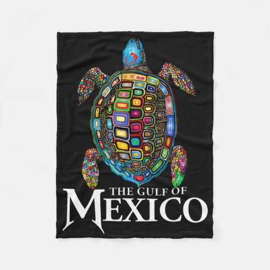 Graphic Zee Turtle Golf of Mexico vergeet nooit Tr Fleece Deken (Voorkant)