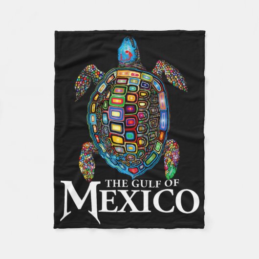 Graphic Zee Turtle Golf of Mexico vergeet nooit Tr Fleece Deken (Voorkant)