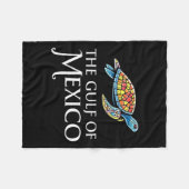 Graphic Zee Turtle Golf of Mexico vergeet nooit Tr Fleece Deken (Voorkant (Horizontaal))