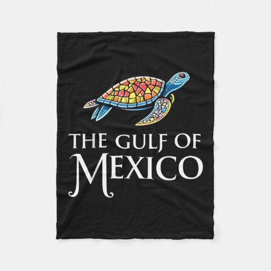 Graphic Zee Turtle Golf of Mexico vergeet nooit Tr Fleece Deken (Voorkant)
