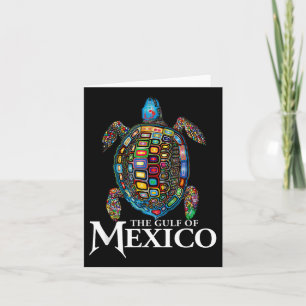 Graphic Zee Turtle Golf of Mexico vergeet nooit Tr Kaart