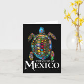 Graphic Zee Turtle Golf of Mexico vergeet nooit Tr Kaart (Gele Bloem)