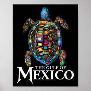 Graphic Zee Turtle Golf of Mexico vergeet nooit Tr Poster