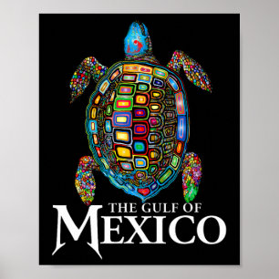 Graphic Zee Turtle Golf of Mexico vergeet nooit Tr Poster