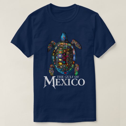 Graphic Zee Turtle Golf of Mexico vergeet nooit Tr T-shirt (Design voorkant)