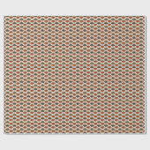 Graphical Diamonds Pattern Red Cadeaupapier (Vlak)