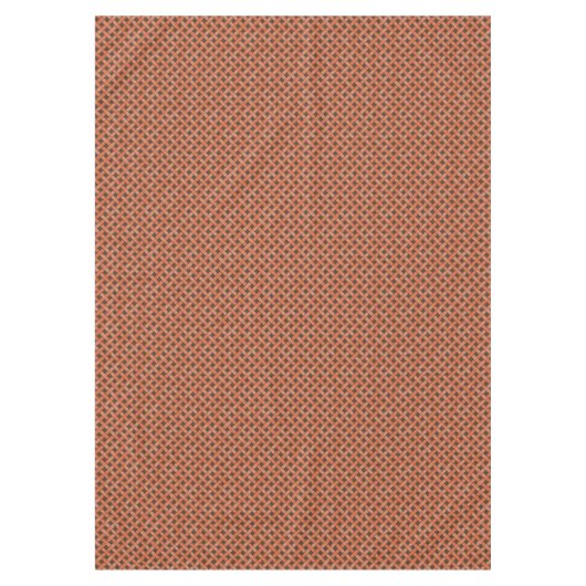 Graphical Woven Natuur Rattan on Custom Brown Tafelkleed (Voorkant)