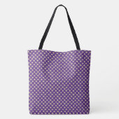 Graphical Woven Paars op Custom Color Monogram Tote Bag (Achterkant)