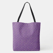 Graphical Woven Rattan Paars op Custom Pink Tote Bag (Achterkant)