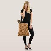 Graphical Woven Rattan Yellow op Custom Brown Tote Bag (Op model)
