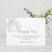 Graphics Floral Modern Funeral Bedankkaart (Staand voorkant)