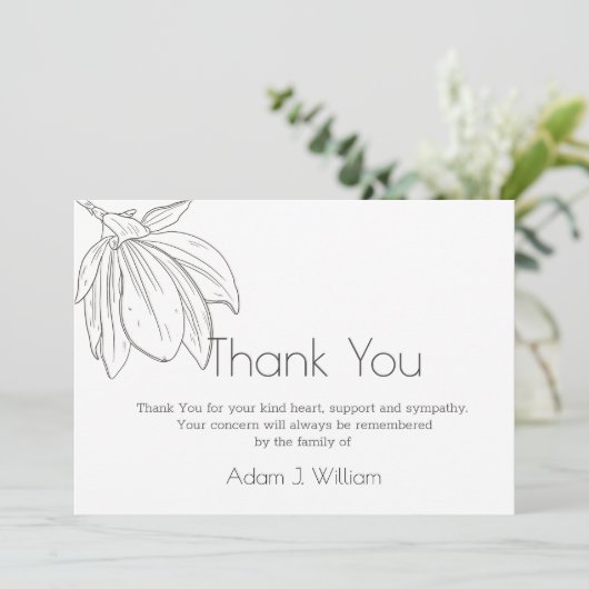 Graphics Floral Modern Funeral Bedankkaart (Staand voorkant)