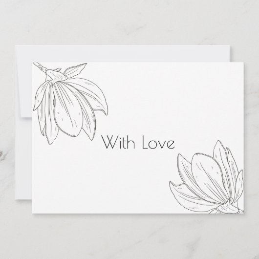 Graphics Floral Modern Funeral Bedankkaart (Achterkant)