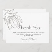 Graphics Floral Modern Funeral Bedankkaart (Voorkant / Achterkant)