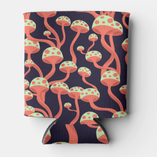 Graphics Paddenstoelen Naadloos Patroon Blikjeskoeler