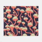 Graphics Paddenstoelen Naadloos Patroon Fleece Deken (Voorkant (Horizontaal))
