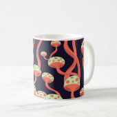  Graphics Paddenstoelen Naadloos Patroon Koffiemok (Voorkant rechts)