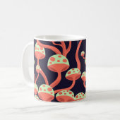  Graphics Paddenstoelen Naadloos Patroon Koffiemok (Voorkant links)