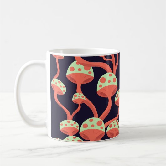  Graphics Paddenstoelen Naadloos Patroon Koffiemok (Links)