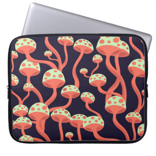  Graphics Paddenstoelen Naadloos Patroon Laptop Sleeve