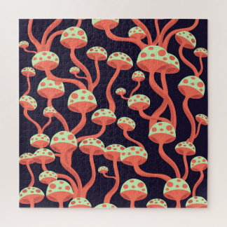 Graphics Paddenstoelen Naadloos Patroon Legpuzzel