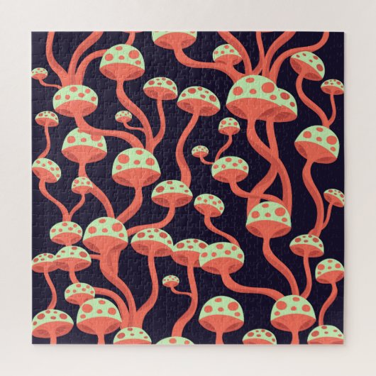 Graphics Paddenstoelen Naadloos Patroon Legpuzzel (Verticaal)