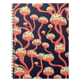 Graphics Paddenstoelen Naadloos Patroon Notitieboek