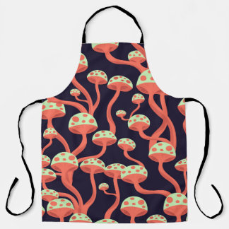 Graphics Paddenstoelen Naadloos Patroon Schort