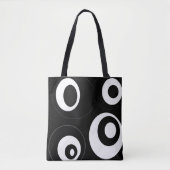 graphique rond noir et blanc tote bag (Voorkant)