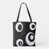 graphique rond noir et blanc tote bag (Achterkant)