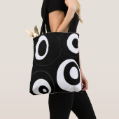 graphique rond noir et blanc tote bag (Dichtbij)