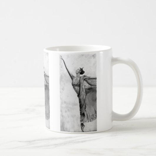 Graphite Ballerina Dancer Ballet Koffiemok (Rechts)