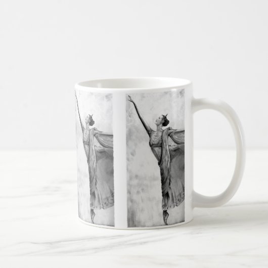 Graphite Ballerina Dancer Ballet Koffiemok (Rechts)