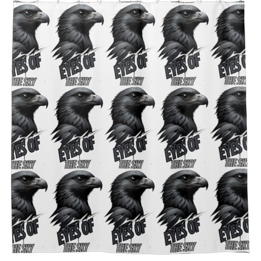 Graphite Eagle Moderne Stijl Douchegordijn (Voorkant)