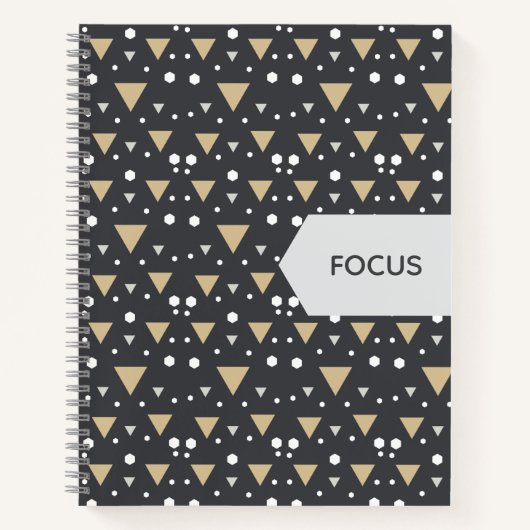 Graphite Geometry Luxe Tie Notitieboek (Voorkant)