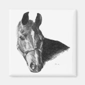 Graphite Horse Head Magneet (Voorkant)