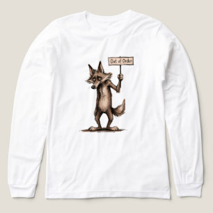 Grapige chagrijnige coyote cartoon 'Buiten gebruik Tri-Blend Shirt