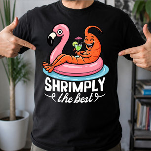 Grapige garnalen strandvakantie zeevruchten zomer t-shirt
