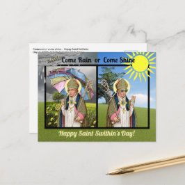 Grapige groet op Sint-Swithunsdag Briefkaart