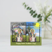 Grapige groet op Sint-Swithunsdag Briefkaart (Staand voorkant)