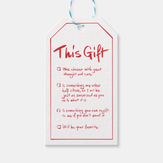 Grapige Handgeschreven Cadeaubijsluiter Cadeaulabel (Voorkant)